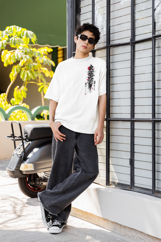 Dual Spirits: Oni x Kitsune Oversized T-Shirt