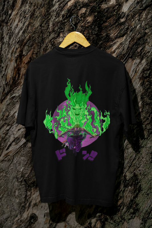 Zoro Demon Aura Oversized T-Shirt | One Piece Streetwear